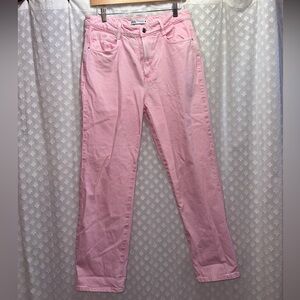 Zara Pink Straight Jeans Size 8